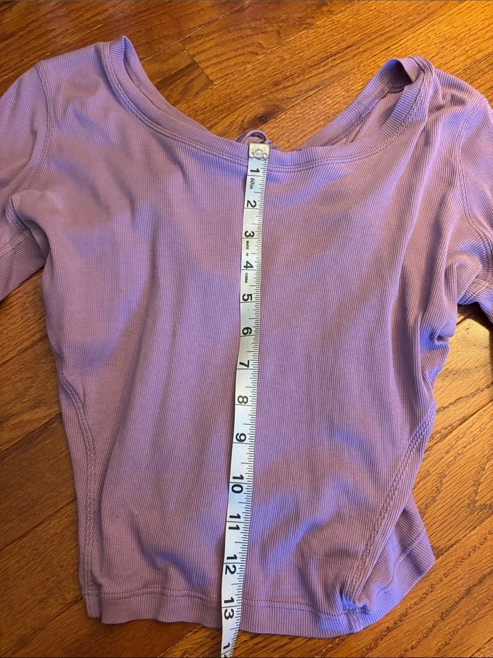 Lululemon Open Back Ribbed Long Sleeve Shirt - Wisteria Purple - Size small (?)